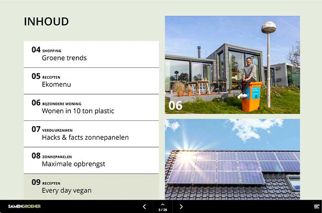 Digital magazine Greenchoice voorbeeldpagina