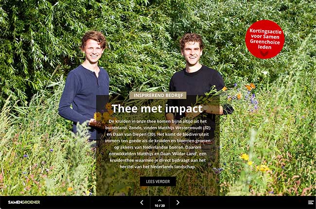 Digital magazine Greenchoice voorbeeldpagina