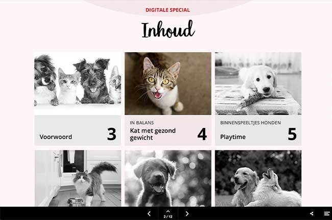 Digital magazine Royal Canin voorbeeldpagina